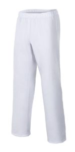 Pantalón sanitario unisex blanco con bolsillos